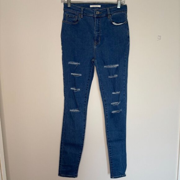 PACSUN Super High Rise Denim Jegging 27L Tapered 5 Pocket - Picture 5 of 7